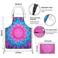 thumbnail image 3 of Pink Blue Tie Dye Flower Pattern Apron-Garden Aprons for Women with Pockets-Cotton Linen Waterproof Kitchen Cooking Gardening Aprons Adjustable for Kitchen,Cooking,BBQ and Salon 33x27 Inch, 3 of 7