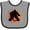 Heather and Black, variant on Inktastic Ice Hockey Goalie Sports Boys or Girls Baby Bib