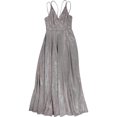 thumbnail image 1 of Nightway Womens Glitter Sheath Maxi Dress, pinksilver, 10, 1 of 2