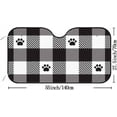 thumbnail image 3 of Car Windshield Sunshade Blocks Sun Visor Protector Dog Paw Checked Tartan Foldable Sun Shield For Vehicle Car Truck SUV Van 51x27.5 inches Keep Vehicle Cool, 3 of 6