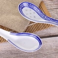 thumbnail image 4 of 4Pcs Ceramic Soup Spoons, Tradition Blue and White Long Handle Asian Soup Spoon, Suitable for Ramen, Noodles, Wonton, Dumpling, Rice, 4 of 8