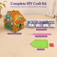 thumbnail image 5 of 3D Wooden House Diamond Painting Kit, DIY Wooden Winter Diamond Art House Kit with Creative Beaded Craft Design for Home Decoration, Holiday Display and Gift Projects (tropical cactus), 5 of 8