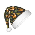 thumbnail image 2 of Haiem Forest Squirrel Pattern Santa Hat Confortable Velvet Christmas Hat for Christmas Party Favors Fit for Adults and Kids, 2 of 6