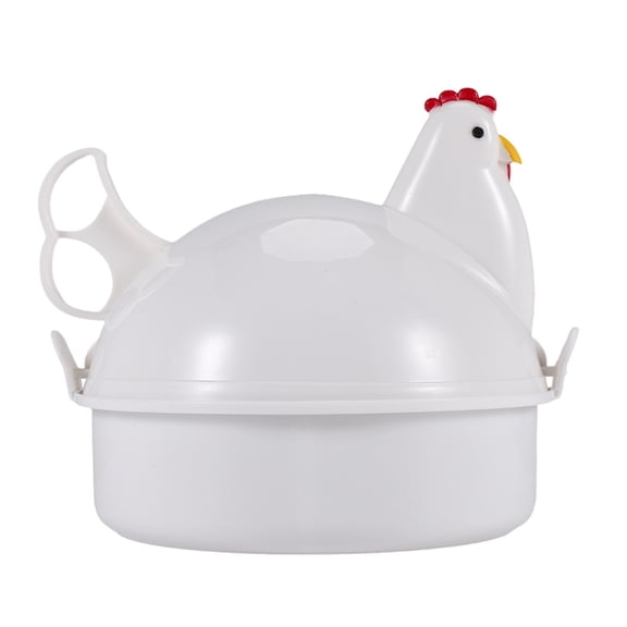 Chicken Shaped Microwave Eggs Boiler Cooker Kitchen Cooking Appliances,Home Tool,1* Egg Boiler,White