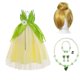 thumbnail image 1 of Disfraz de princesa Tiana de Disney para niñas, vestido de fiesta elegante, flor verde, campana, varita, vestidos de cumpleaños para niños pequeños zhangyuxiang unisex, 1 of 2