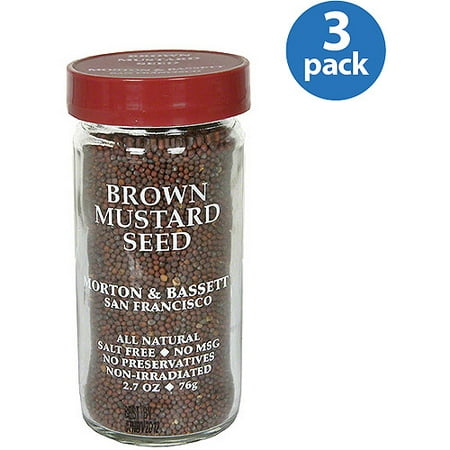 Morton & Bassett Spices Brown Mustard Seed, 2.7 oz, (Pack of