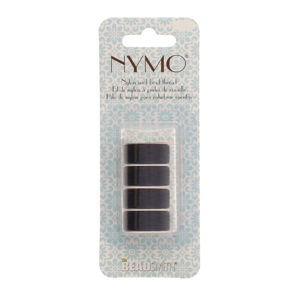The Beadsmith Nymo Thread – Black Color – Size Assortment 00, 0, B & D – Made of Nylon – Bead Embroidery & Weaving, Off Loom & Loom Work for Jewelry Making, Tassels, Fringes & DIY Craft Projects