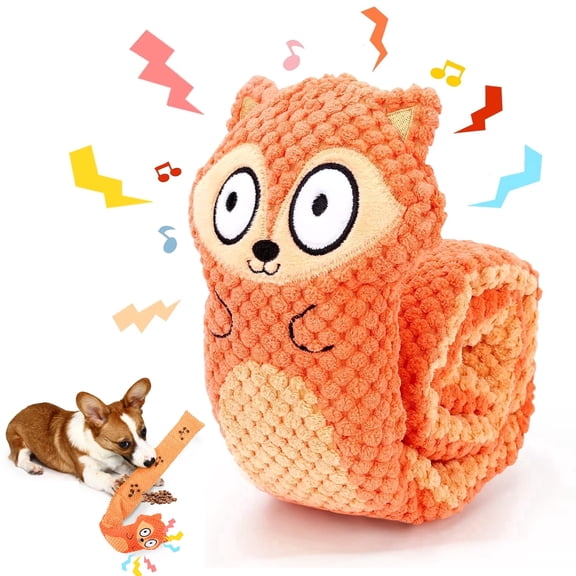 UXVA Squeaky Snuffle Plush Dog Toy, Interactive Treat Puzzle Soft Chew Toy for Boredom Relief & Foraging Training, for Small & Medium Dogs
