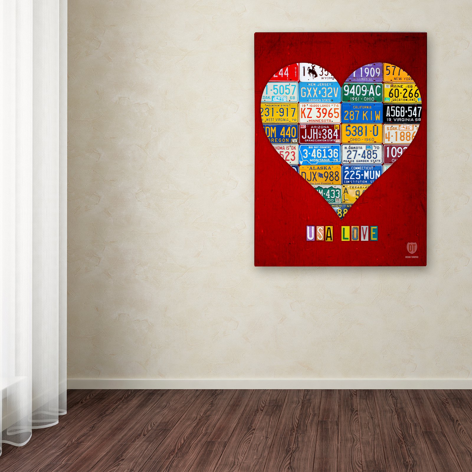 Trademark Fine Art 'Heart' Canvas Art by Design Turnpike, White Matte, Black Frame