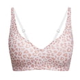 thumbnail image 3 of Jelly Leopard Print Wireless Bra Push Up Seamless T-Shirt Comfortable Plunge No Underwire Bras with Adjustable Straps Everyday Bras/Pink/2XL, 3 of 3