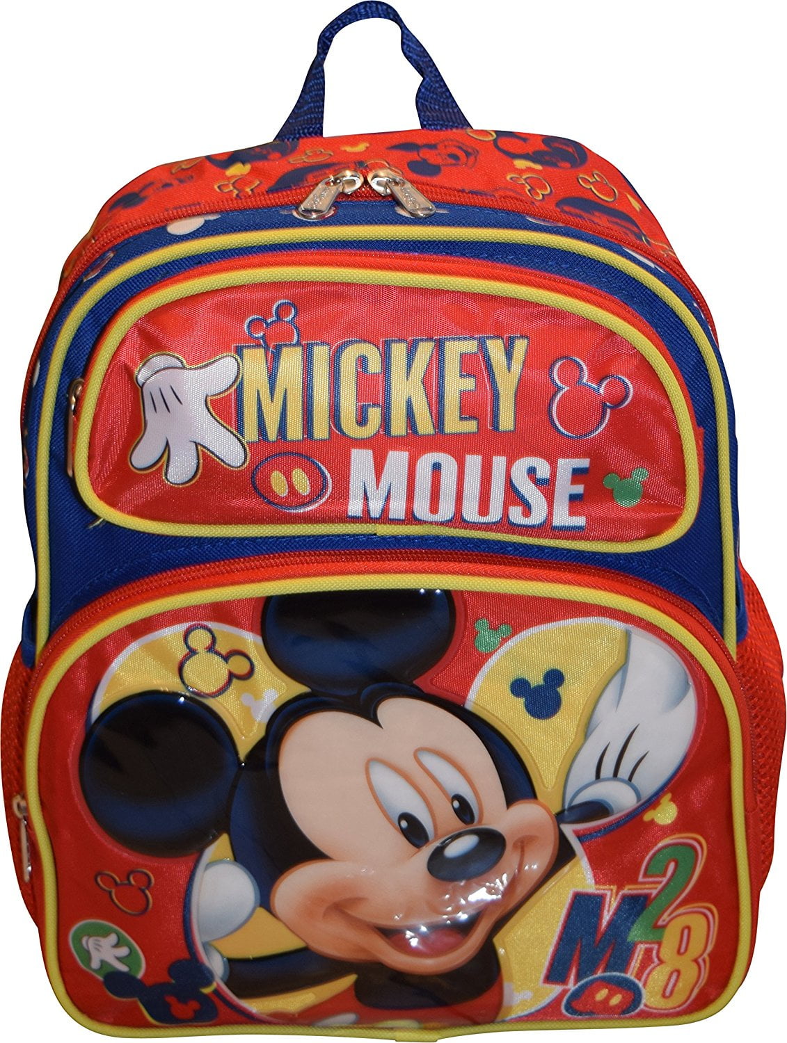 Disney Deluxe 12" Small School Bag Backpack, Made of an easy to clean and very durable polyester. By Mickey Mouse by