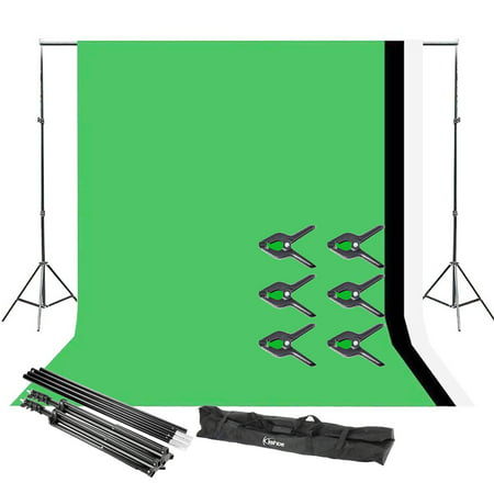 UBesGoo New 10Ft Adjustable Background Stand Kit For Photography with 3 color (Best Background Color For Reading)