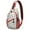White Christmas Gnome, variant on Sling Backpack,White Christmas Santa and Tree Pattern Sling Bag with Water Bottle Holder,Waterproof Sling Bag for Men/Women with Headphone Jack for Hiking,Travel