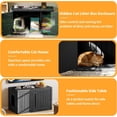 thumbnail image 4 of Litter Box Enclosure with Side Table, Hidden Litter Furniture Cabinet for Indoor Outdoor Use, 4 of 6