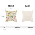 thumbnail image 2 of Spring Floral Throw Pillow Covers 16x16 Set of 2, Watercolor Floral Leaf Print Decorative Pillow Covers Linen Rustic Farmhouse Spring Flower Cushion Case for Couch Sofa Home Outdoor Decor, 2 of 6
