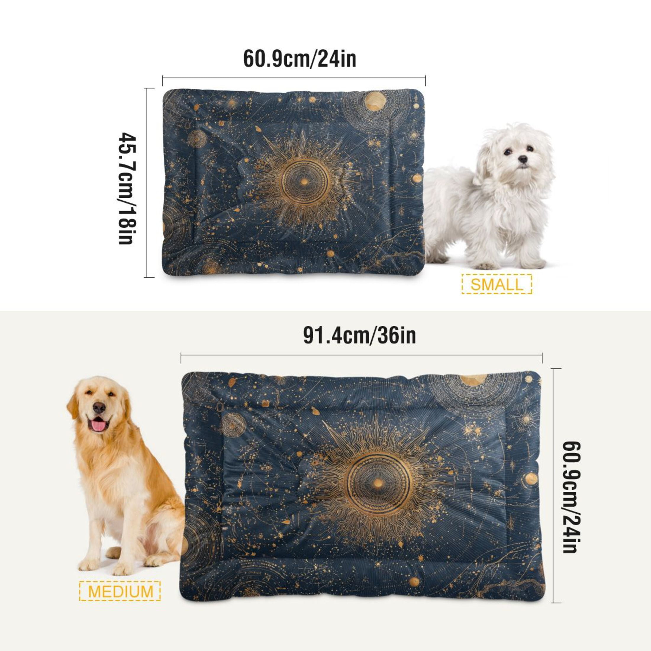 Cozy Mat Pet Bed Indoor Outdoor Warm Soft For Cat Dog Puppy(S/M) Map Of The Stars