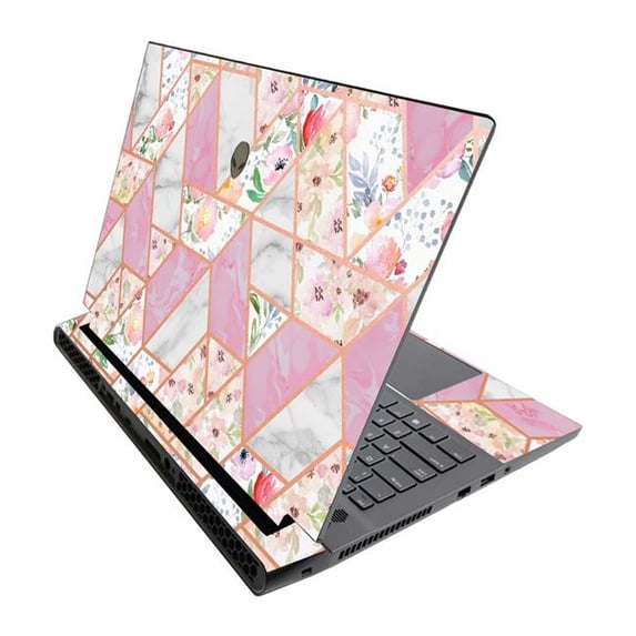 MightySkins ALWM17R320-Geo Floral Marble Skin for Alienware M17 R3 2020 & M17 R4 2021 - Geo Floral Marble