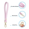 thumbnail image 4 of Unique Bargains PU Leather Keychain, 2 Pack Key Holder Keyring Strap with Metal Gold Key Ring Lock for Wallet Purse, Pink, 4 of 6