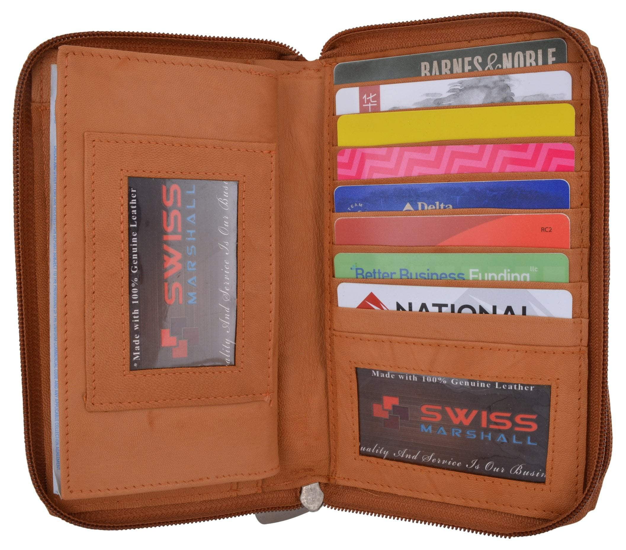 leather travel wallet zip