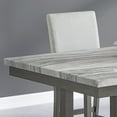 thumbnail image 4 of Dining Tables Selena 60" Rectangular Gray Faux Marble Counter Height Table with Storage Shelf & Gray Wood Legs,Wooden Dining Tables, 4 of 6