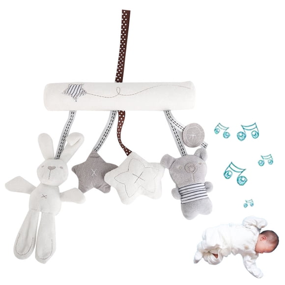 Jouet Interactif Hochet Suspendu pour Bébé Jouets Poussette Peluche Star Bear Jouets Hochet Suspendu pour Bébé avec Musique Poussette Peluche Star Bear Jouets Jouet Interactif Doux pour Nourrissons