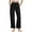 Black-ladies yoga pants with pockets, variant on Women Yoga Legging Wide Leg High Waisted Stretch Pants Bootcut Side Split Work Office Business Trousers with Pocket Black,S