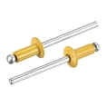 thumbnail image 1 of Unique Bargains Rivets Plats Ronds en Aluminium 4mm x 8mm, Ton Or, Lot de 100, 1 of 5