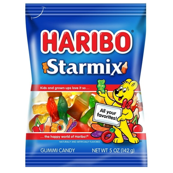 Haribo Starmix Gummi Candy, 5 Oz, Pack of 12