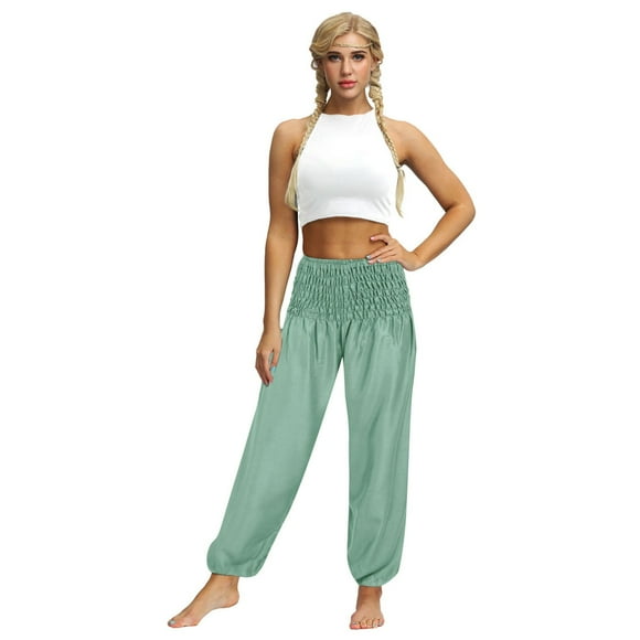 LUOGENLI Female Casual Pants Winter Fitness Sports Running Outdoor Clothing Jogger Pants with Pockets Women Pants Trousers Women Business Casual Pants Slim Fit Mint Green XL