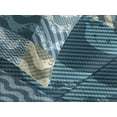 thumbnail image 4 of Ambesonne Nautical Quilted Bedspread Set 3 Pcs, Anchor Grunge Naval, King Size, Blue Beige, 4 of 5