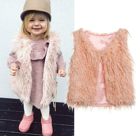 Toddler Kids Baby Girls Tops Vest Warm Winter Coat Outerwear Jacket