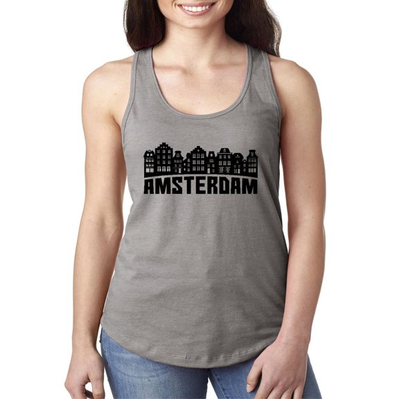 Normal is Boring - Women's Racerback Tank Top, up to Women Size 2XL - Amsterdam