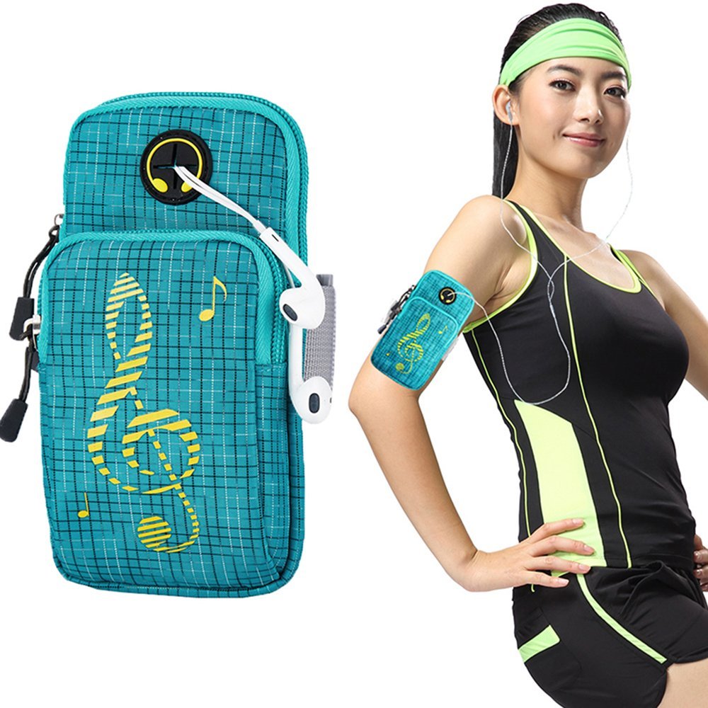 Sports Armband, Multifunctional Dual Pockets Workout Running ArmBag for