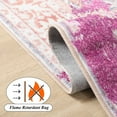 thumbnail image 4 of Cydiria Modern, Distressed Vintage Faux Wool Area Rug, 8' x 10', Pink, 4 of 8