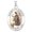 White Gold, variant on Saint Florian Protector Firefighters Necklace Pendants Adult -3/4 Sterling Silver