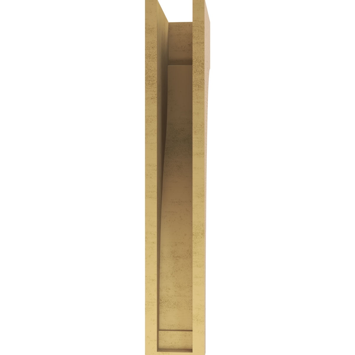 5"W x 10"D x 30"H Thin Helena Rough Cedar Woodgrain TimberThane Corbel, Primed Tan