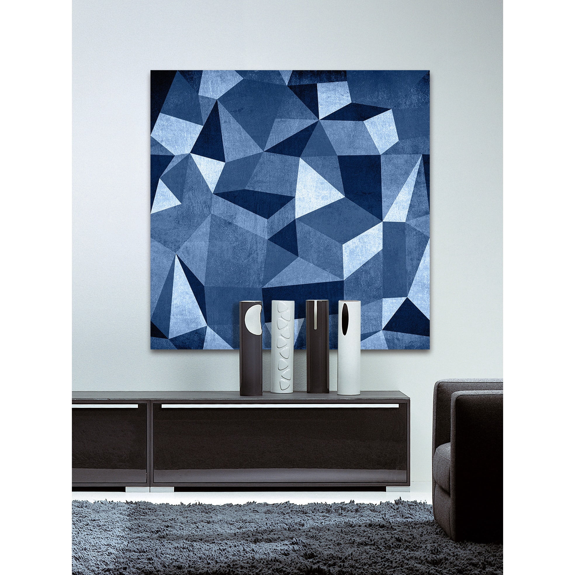 "Dimensional Blocks" Painting Print on Wrapped Canvas