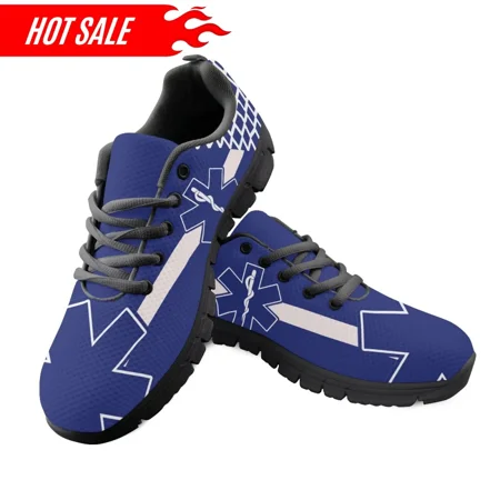 

New Fashion Gradient Color Women Nursing Shoes Lace Up Winter Spring Comfortable Walk Shoe Paramedic EMT EMS Design Mesh Sneaker