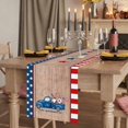 thumbnail image 2 of Table Runners 72 Inches Long Dress Scarves, Independence Day Farmhouse Kitchen Table Runner, Coffee Tablerunners, Gnomes Truck Star Flag Wooden Grain 16x72 Inch, 2 of 9