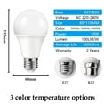 thumbnail image 3 of Bombilla LED de atardecer a amanecer, lámpara inteligente de encendido y apagado automático, 10W, E27, Sensor de luz exterior, AC220V, luz blanca cálida de día y noche, 3 of 4