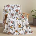 thumbnail image 2 of Vintage Floral Plant Throw Blanket Boho Flower Blanket Fall Autumn Throw Blanket Super Soft Flannel Fleece Throw Blanket Cozy Fuzzy Plush Throw Blanket for Bed Office Couch \u201c60 x 80\u201d, 2 of 6