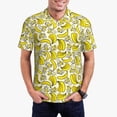 thumbnail image 1 of Balery Banana Camisa Polo de Hombre con Estampado, de Manga Corta y Tejido Medio, Camisa Tipo Golf Polo-X-Large, 1 of 6