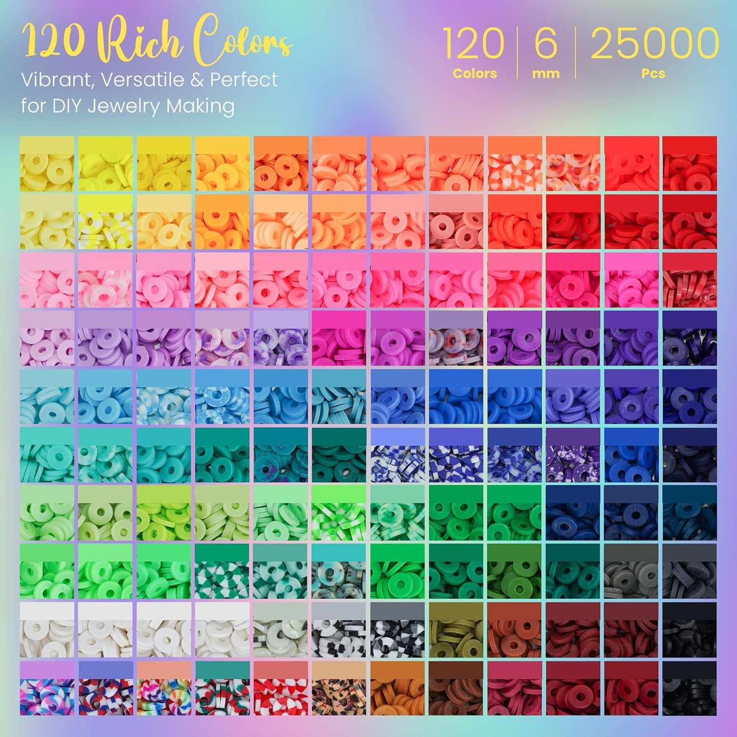 25000Pcs Clay Beads Bracelets Making Kit for Girls, Beads for Bracelets 6 Boxes Bead for Jewelry Making Kit Friendship Bracelet Kit Teen Girl Gifts Trendy Stuff Letter Beads Craft Adult