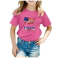 thumbnail image 4 of TZEWGL Tops For Newborn Short Sleeved Independence Day Printed Crewneck Blouse For Newborns size 3-4T, 4 of 4