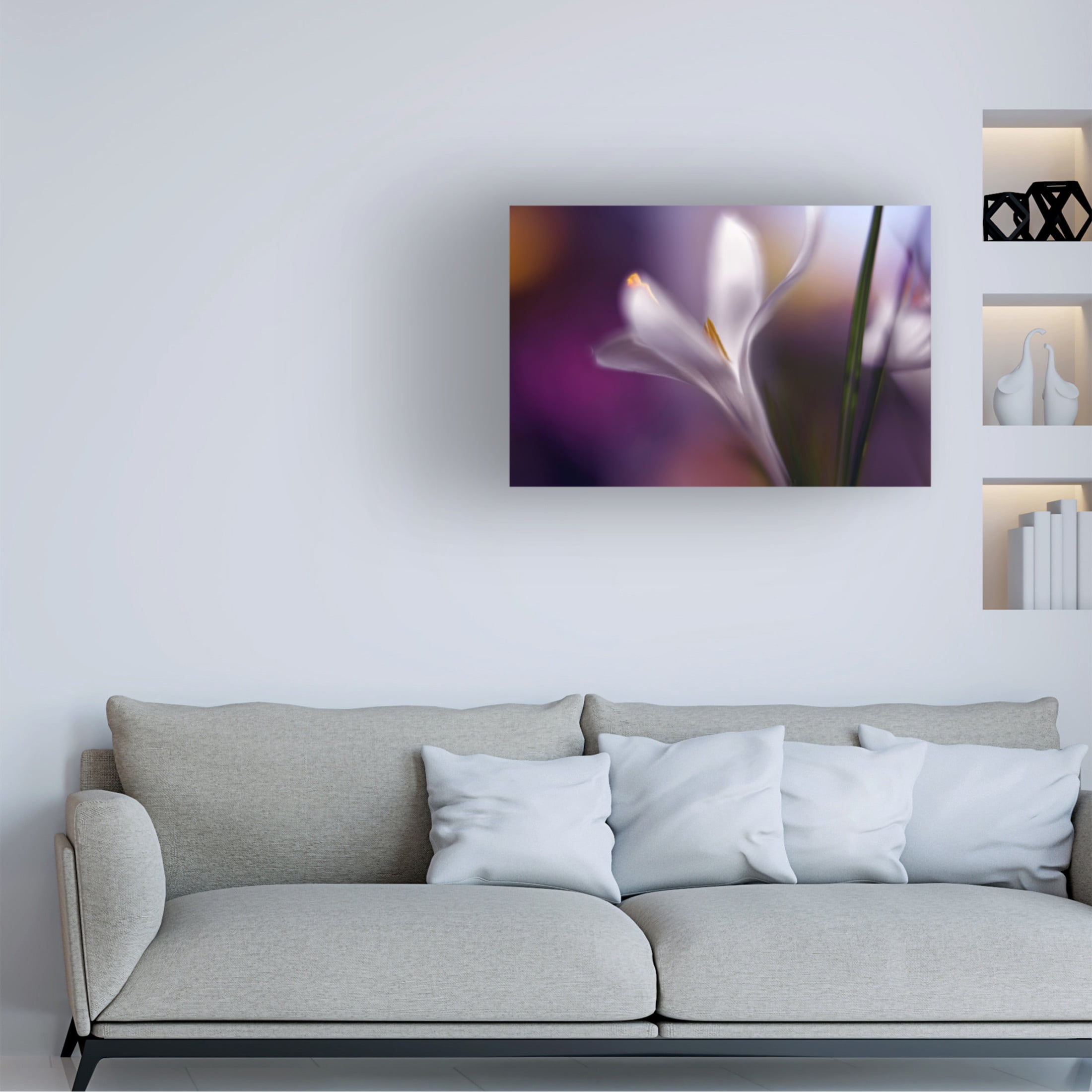 Canvas Wall Art - Heidi Westum 'Midnight Crocus' Wall Art for Living Room, Bedroom, or Office D?cor by Trademark Fine Art - 24 x 16 Inches
