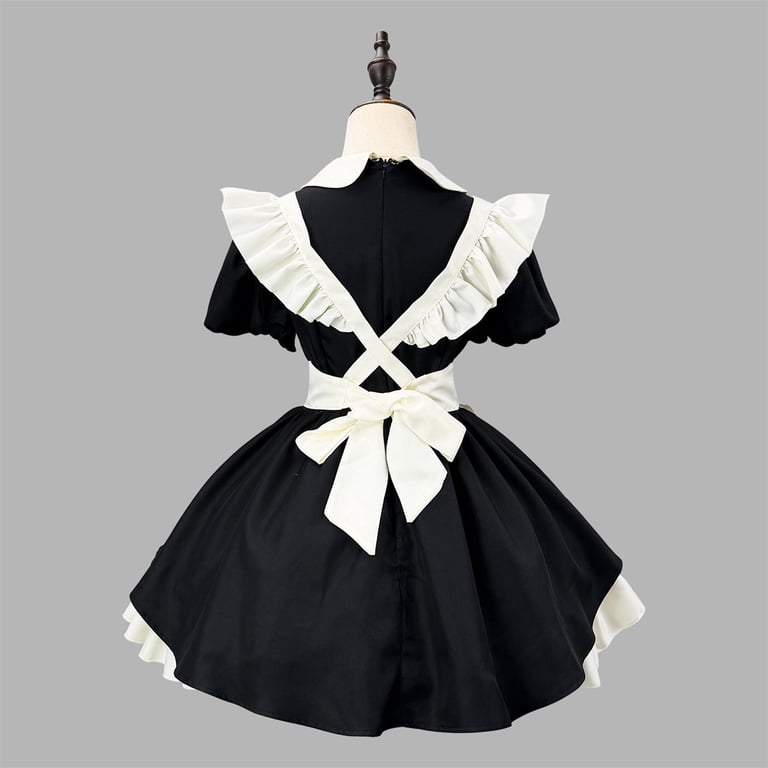 cute black dresses casual Ovbmpzd Summer for Women A-Line Elegant Long Dresses Uniform Crew Neck Short Sleeve Dresses Women'S Summer Dresses,XL ClodeEU Women's Round Neck 071726MD-75% Color:Light Moss - Autumn short cute black dress
