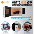 thumbnail image 5 of SunnyBay Microwave Heating Pad, Microwavable Cold or Heated Neck and Shoulder Wrap, Wheat-Filled Weighted Beanbag Pack for Moist Hot or Cold Therapy, 26x5 Inches, Buffalo, 5 of 9