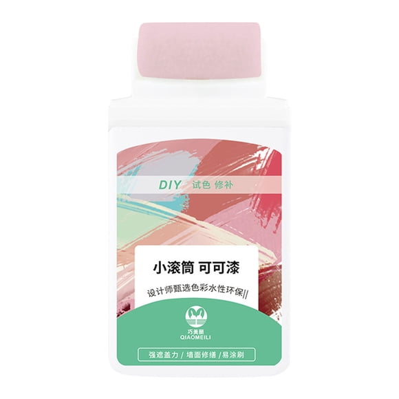 Pompotops Small Roller Paint, Clean Taste, Environmentally Friendly Latex Paint, Wall Coating, Graffiti Repair, Small Roller Brush 100ml Clearance