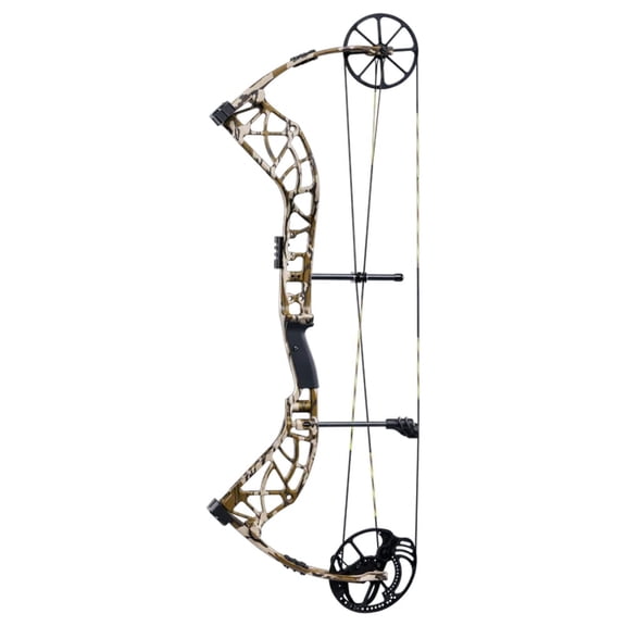 Bear THP Adapt 2 Compound Bow, 60 lb Draw, Mossy Oak Bottomland, 320 FPS, Adjustable 24-31" Draw Length, 80% Let-Off, KillerWave Dampeners, Bear Paw Grip (AV54A100B6R)