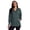 Dark Evergreen, variant on RBX Active Women's V-Neck French Terry Hoodie Tunic Sweatshirt
